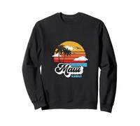 Maui Beach Hawaii Vintage Surf Throwback 80s Graphic Sudadera