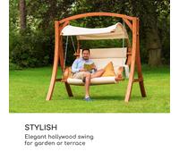 Maui hamaca Hollywood 110 cm 2 asientos toldo poliéster alerce Blumfeldt