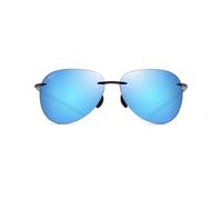 MAUI JIM Blue Hawaii Sugar Beach Shiny Black Gafas, 63-12-135 Unisex Adulto