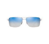 Maui Jim Piha Gafas, Matte Silver W/Brown, 60-14-140 Unisex Adulto