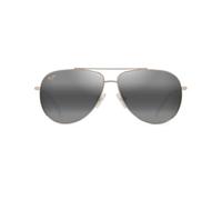 MAUI JIM Hauoli Gafas, Shiny Light Gold w/Crystal, 59-12-145 Unisex Adulto