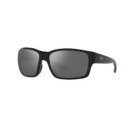 Maui Jim Hombre Sunglass Mangroves - Color del Marco: Negro Brillante, Color de la Lente: Gris