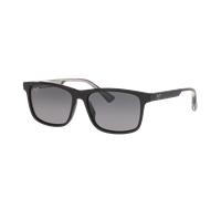 Maui Jim Hombre Sunglass Okina - Color del Marco: Negro Brillante, Color de la Lente: Polarized Gris Degradado
