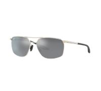 Maui Jim Hombre Sunglass Puu Kukui - Color del Marco: Plateado, Color de la Lente: Neutral Grey Polarized