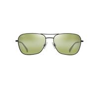 MAUI JIM Naauao Gafas, Matte Black Varnish, 58-16-145 Unisex Adulto