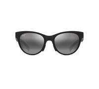 MAUI JIM Hulahe Sunglasses, Matte Black, 52-19-145 Unisex
