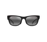 MAUI JIM Kapeau Sunglasses, Matte Black, 54-18-145 Unisex