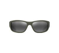 MAUI JIM Mauklele Gafas, Matte Military Green w/Camo, 64-17-125 Unisex Adulto