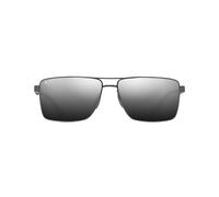 MAUI JIM Piha Gafas, Shiny Gunmetal w/Black, 60-14-140 Unisex Adulto