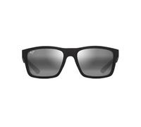 MAUI JIM The Flats Gafas, Matte Black w/Grey, 57-18-135 Unisex Adulto