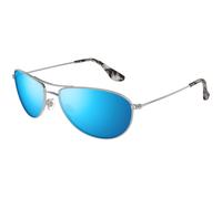 Maui Jim Unisex Maui Jim MJ0245S 001 Gafas de sol Titanio Plata Azul Piloto