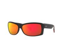 Maui Jim Unisex Sunglass Equator - Color del Marco: Negro Mate, Color de la Lente: Hawaii Lava U+2122 Mirror Polarized