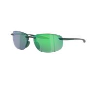 Maui Jim Unisex Sunglass Hookipa Ultra - Color del Marco: Verde Mate, Color de la Lente: Polarizadas espejo verde