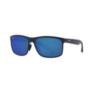 Maui Jim Unisex Sunglass Huelo - Color del Marco: Azul, Color de la Lente: Blue Hawaii Mirror Polarized