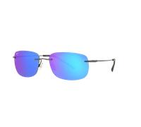 Maui Jim Unisex Sunglass Ohai - Color del Marco: Gunmetal, Color de la Lente: Blue Hawaii Mirror Polarized