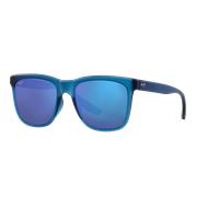 Maui Jim Unisex Sunglass Pehu - Color del Marco: Azul, Color de la Lente: Blue Hawaii Mirror Polarized