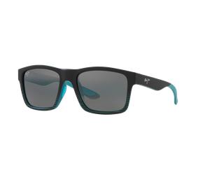 Maui Jim Unisex Sunglass The Flats - Color del Marco: Azul Verde, Color de la Lente: Gris
