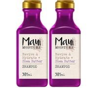 Maui Moisture, Champú Revitaliza e Hidrata Manteca de Karité, Pelo Seco y Dañado, 385 ml (Paquete de 2)