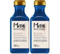 Maui Moisture Nourish & Moisture + Coconut Milk Conditioner (1 x 385 ml), acondicionador que nutre e hidrata en profundidad, enriquecido con leche de coco, acondicionador hidratante para pelo seco