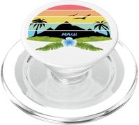 Maui Palmeras Isla Flores Vacaciones en Hawái Recuerdo Playa PopSockets PopGrip para MagSafe
