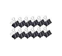 MAUL 21332, 90 Foldback Clips de Negro, (B) 32 mm, sujeción hasta: 13 mm