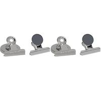 Maul 2184096 magnético sujetapapel con protector de pantalla, alcance de 20 mm, 2 unidades, 43 x 40 mm, Plata de metal (Paquete de 2)