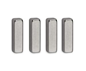 Maul 6169096 neodimio Varilla de magnético, 2 kg de fuerza, tamaño 4 x 15 mm, 4 unidades), color plateado claro