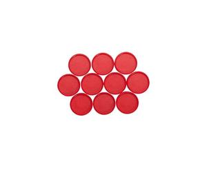 Maul 6172325, Conjunto de imanes Polipropileno Redonda, 8,4 x 30 mm, 10 uds., Rojo (Rot)