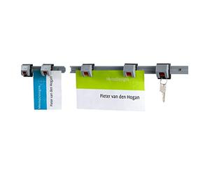 Maul 62431 - 82 rollo Clip - Barra de pared, Negro de gris, longitud: 1.000 mm