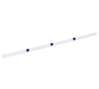 MAUL Banda metálica Blanca autoadhesiva para Pared | 100 x 3.5 cm ajustable, 3 imanes incluidos, sujeción rápida de notas, superficie resistente a arañazos