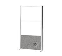 MAUL Biombo oficina MAULconnecto gris oscuro plata acústico pizarra