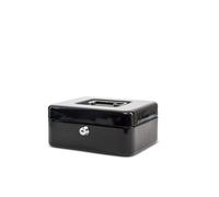 MAUL Geldkassette, schwarz, Maße: (B)200 x (T)170 x (H)90 mm | orden rápido de efectivo, cierre con cilindro fiable, acero lacado resistente, formato compacto para mostrador