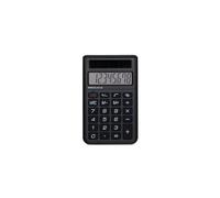 MAUL Calculadora compacta ECO 250 Negra solar LCD de bolsillo | teclas de goma cómodas, formato ligero, lectura clara de 8 dígitos, apagado automático, para bolso y escritorio