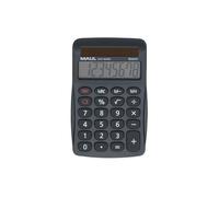 Maul Calculadora de Mesa Eco MJ 455 Solar Gris compacta Oficina | pantalla LCD 8 dígitos, teclas de goma, apagado automático, formato manejable, lectura cómoda