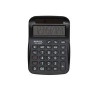 Maul calculadora Eco MJ 555 | Calculadora Basica con Pantalla de 10 dígitos | Calculadora Solar de 80% de plástico Reciclado | Calculadora pequeña 15,4 x 11 x 2,7 cm | Negro