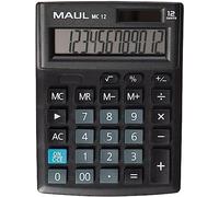 MAUL Calculadora de Mesa MC 12 Negra LCD 12 dígitos Solar