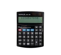 MAUL calculadora Comercial MTL 700 | Calculadora con Funciones comerciales | Pantalla de 12 dígitos con 2 líneas | Función de margen de Coste incluida | Solar/Batería | Negro