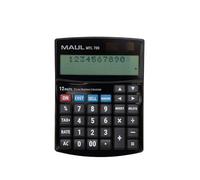 MAUL Calculadora de Mesa MTL 700 Negra LCD 12 dígitos Doble línea | uso cómodo en oficina, historial visible, doble alimentación, margen y porcentaje rápidos, teclas de fácil limpieza