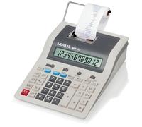 Maul Calculadora de Mesa Printing MPP 123 con Impresora Gris Oficina | LCD amplio de 12 dígitos, teclado cómodo tipo PC, impresión bicolor clara, rollo incluido, funciones suma ágiles