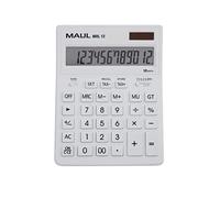 MAUL Calculadora Mesa MXL 12 Blanca 12 dígitos Solar batería
