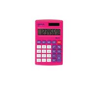 Maul Calculadora Rosa M 8 de Bolsillo compacta con LCD | pantalla grande de fácil lectura, teclas de contraste, uso solar y con pila, formato ligero para llevar, cálculo rápido