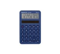 MAUL Calculadora Solar Eco MD 1 Azul Claro compacta LCD 10 dígitos | manejo cómodo, teclas de goma suaves, lectura rápida, apagado automático, ideal para escritorio y bolso