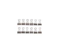 MAUL Pinzas originales MAULy (12 unidades) de 15 mm, fijación con 5 mm para sujetar hasta 50 hojas de papel, versátil en la oficina, como utensilios de cocina y en el hogar, color plateado