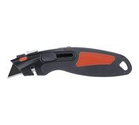 MAUL cortador de seguridad MAULwork 18 mm, Cortador con función de seguridad, Cajas de zinc moldeado, Zona de agarre de goma, optima para bricolaje y profesionales, Negro