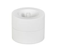 MAUL portaclips MAULpro Eco Ø7.3x6cm | Organizador escritorio fabricado con más del 85% de plástico reciclado | Accesorio de escritorio con imán para clips oficina | Incluye 15 clips | Blanco