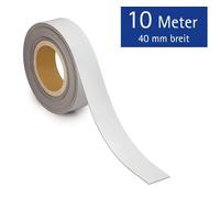 Maul Etiquetado banda, magnético, 1 mm, color blanco, color weiß 4 cm