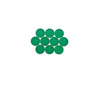 MAUL Imán, Polipropileno, Verde, 13.8 x 34 mm