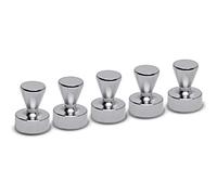 MAUL Imanes cónicos Plata neodimio Fuerte Pack 5