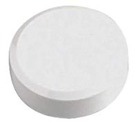 MAUL Imanes redondos MAULpro blancos 20 piezas sujeción firme | fijación fiable hasta 0,6 kg, formato compacto Ø 2,9 cm, carcasa plástica resistente, ideal para oficina y pizarra