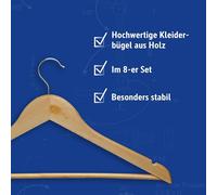 MAUL Kleiderbugel Holz, 8 St.Pack NUEVO
